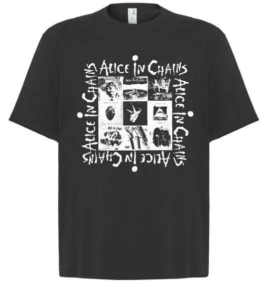 Футболка Оверсайз Alice in Chains альбоми Черный фото