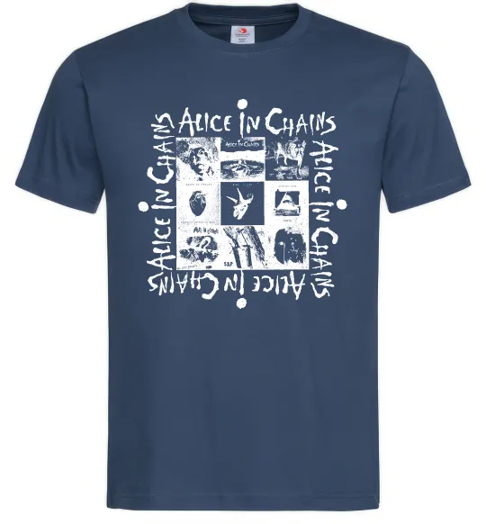 Чоловіча футболка Alice in Chains альбоми Темно-синій фото