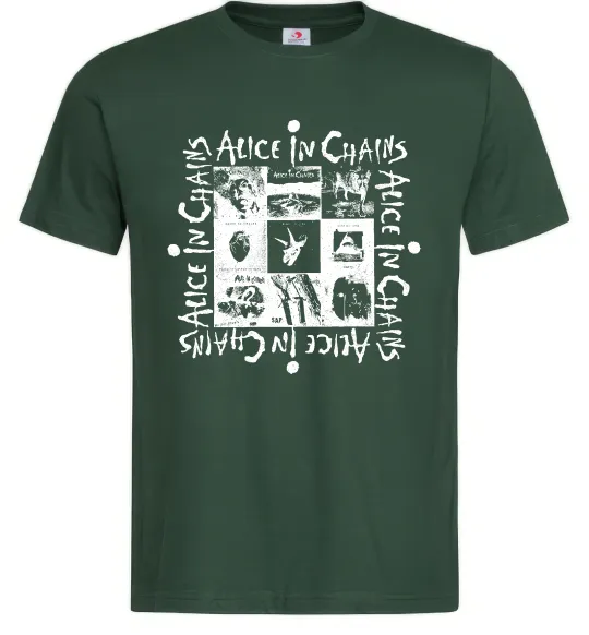 Чоловіча футболка Alice in Chains альбоми Темно-зелений фото