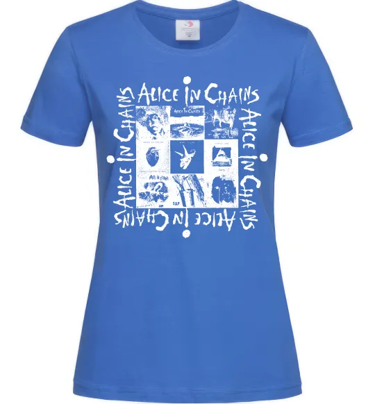 Женская футболка Alice in Chains альбоми Ярко-синий фото