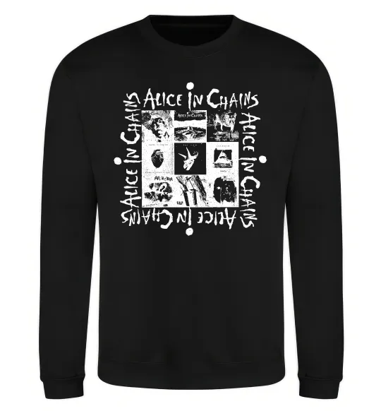 Світшот Alice in Chains альбоми Чорний фото