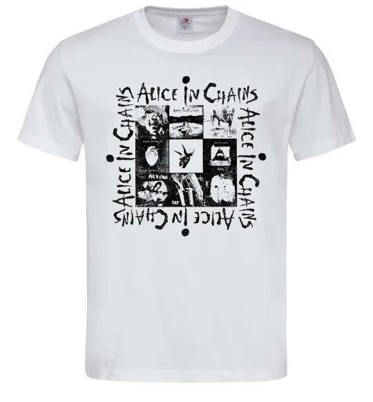 Чоловіча футболка Alice in Chains альбоми Білий фото