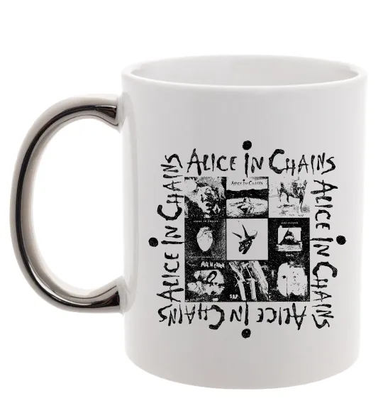 Чашка с цветной ручкой Alice in Chains альбоми Серебро фото