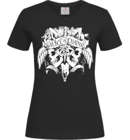 Женская футболка Alice in Chains Skull Черный фото
