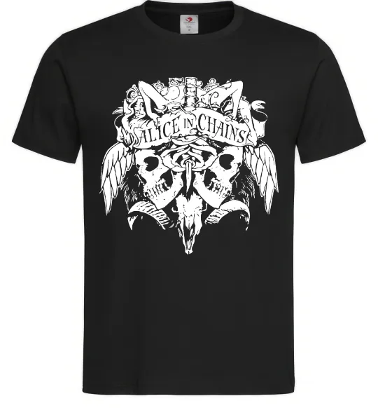 Чоловіча футболка Alice in Chains Skull Чорний фото