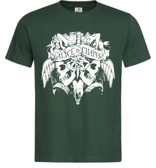 Чоловіча футболка Alice in Chains Skull Темно-зелений фото