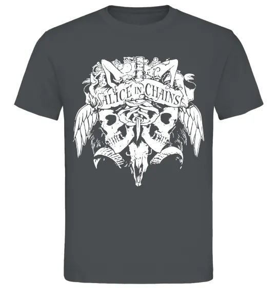 Чоловіча футболка Alice in Chains Skull Графіт фото