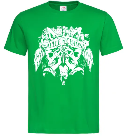 Чоловіча футболка Alice in Chains Skull Зелений фото