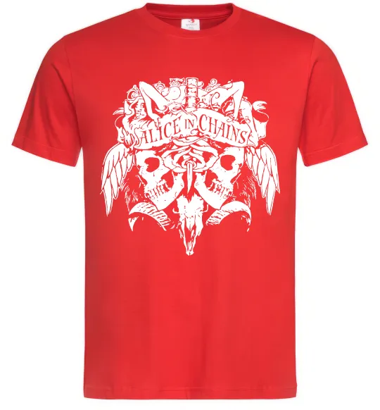 Чоловіча футболка Alice in Chains Skull Червоний фото