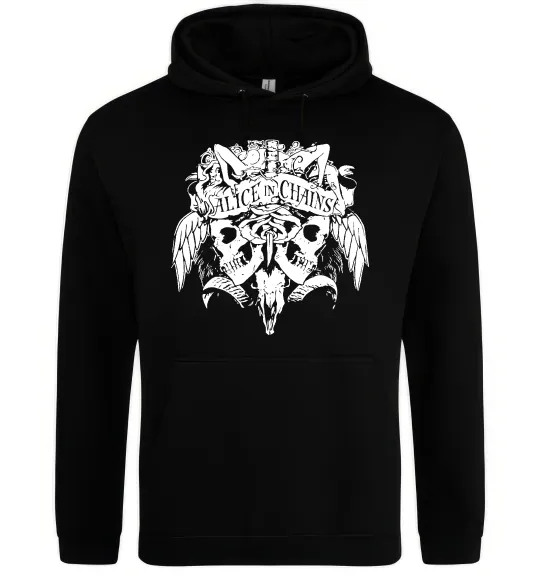 Мужская толстовка (худи) Alice in Chains Skull Черный фото
