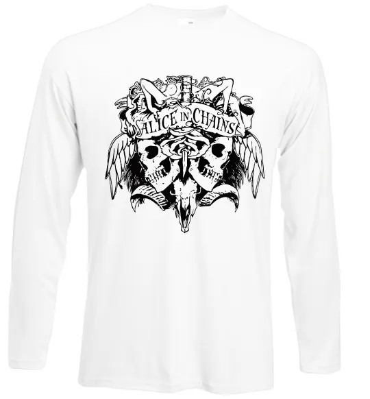 Лонгслив Alice in Chains Skull Белый фото