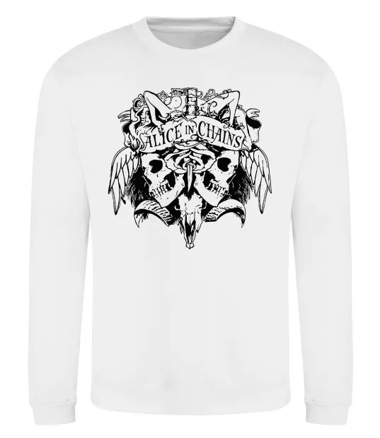 Свитшот Alice in Chains Skull Белый фото
