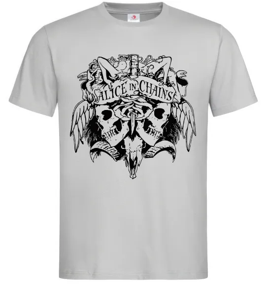Чоловіча футболка Alice in Chains Skull Сірий фото