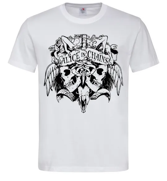 Чоловіча футболка Alice in Chains Skull Білий фото