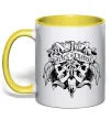 Чашка с цветной ручкой Alice in Chains Skull Солнечно желтый Чашка с цветной ручкой Alice in Chains Skull Солнечно желтый фото