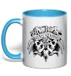 Чашка с цветной ручкой Alice in Chains Skull Голубой Чашка с цветной ручкой Alice in Chains Skull Голубой фото