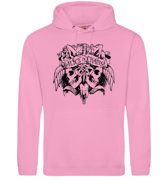 Женская толстовка (худи) Alice in Chains Skull Розовый фото