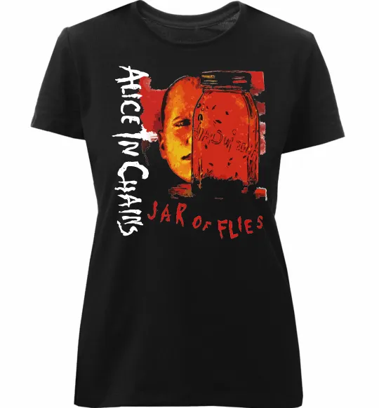 Жіноча преміум футболка Alice in Chains Jar of flies Чорний фото