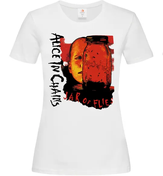 Женская футболка Alice in Chains Jar of flies Белый фото