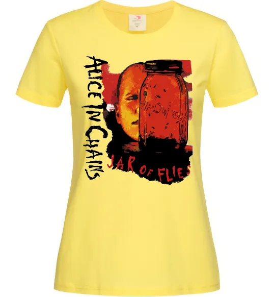 Женская футболка Alice in Chains Jar of flies Лимонный фото
