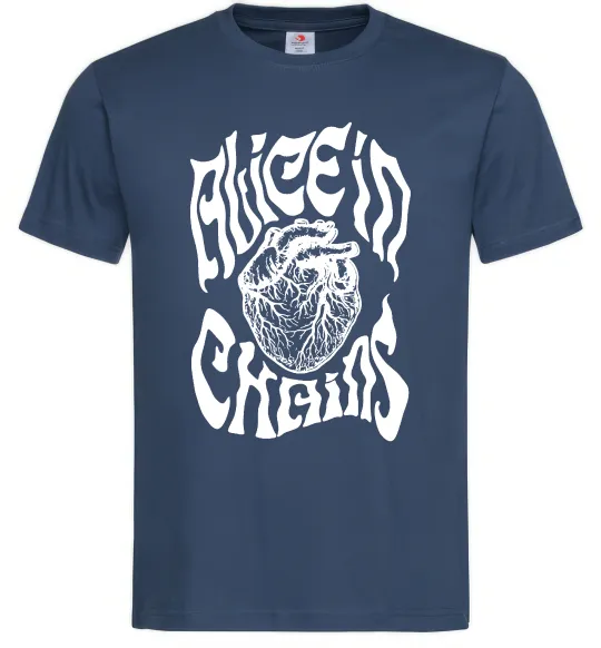 Чоловіча футболка Alice in Chains heart Темно-синій фото