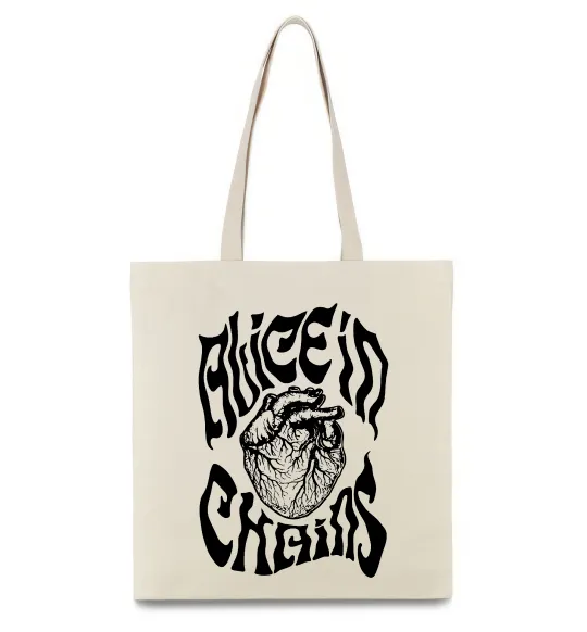 Эко-сумка Alice in Chains heart Бежевый фото