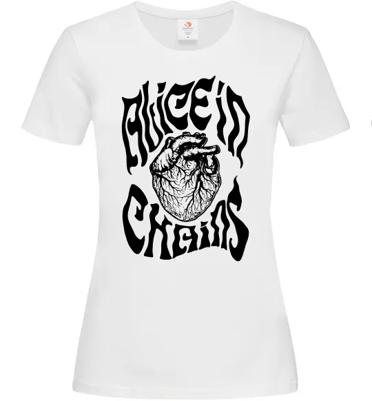 Женская футболка Alice in Chains heart Белый фото