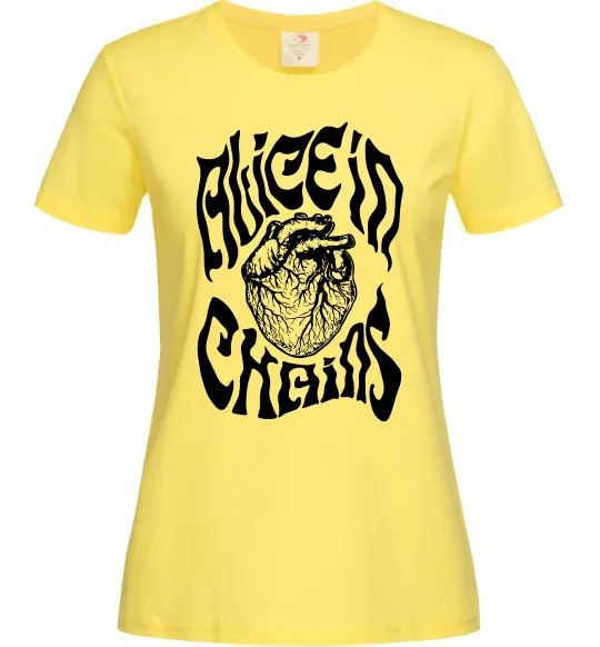 Женская футболка Alice in Chains heart Лимонный фото