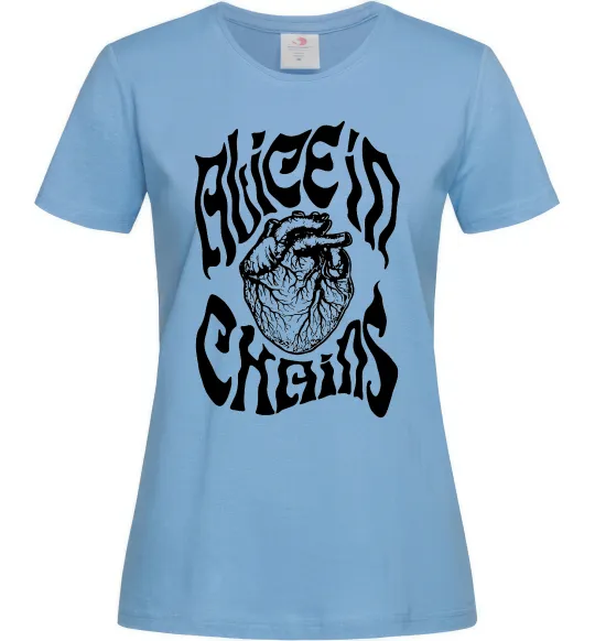 Женская футболка Alice in Chains heart Голубой фото