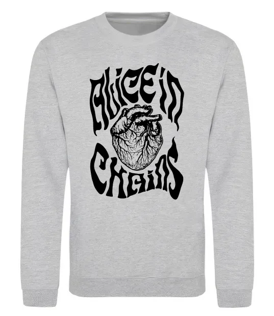 Свитшот Alice in Chains heart Серый меланж фото