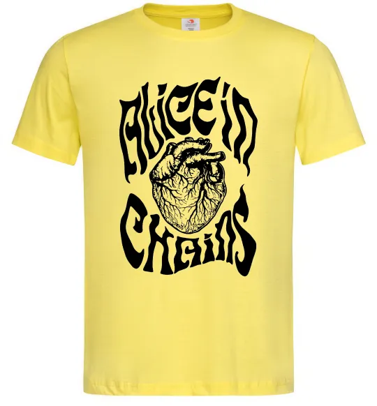 Чоловіча футболка Alice in Chains heart Лимонний фото