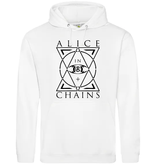 Мужская толстовка (худи) Alice in Chains eye Белый фото