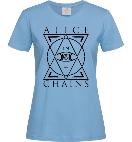Жіноча футболка Alice in Chains eye Блакитний фото