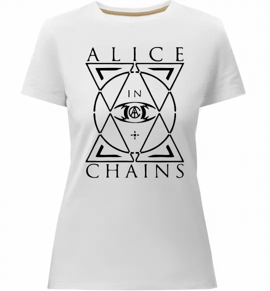 Жіноча преміум футболка Alice in Chains eye Білий фото
