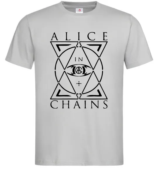 Мужская футболка Alice in Chains eye Серый фото