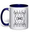 Чашка з кольоровою ручкою Alice in Chains eye Глибокий темно-синій Чашка з кольоровою ручкою Alice in Chains eye Глибокий темно-синій фото