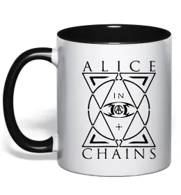 Чашка з кольоровою ручкою Alice in Chains Jar of flies Чорний фото Чашка з кольоровою ручкою Alice in Chains Jar of flies Чорний фото