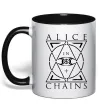 Чашка з кольоровою ручкою Alice in Chains eye Чорний Чашка з кольоровою ручкою Alice in Chains eye Чорний фото