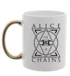 Чашка з кольоровою ручкою Alice in Chains eye Золото Чашка з кольоровою ручкою Alice in Chains eye Золото фото