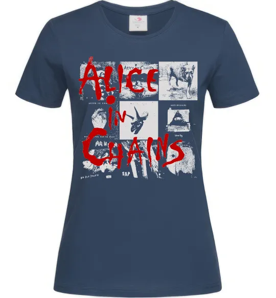 Жіноча футболка Alice in Chains albums Темно-синій фото