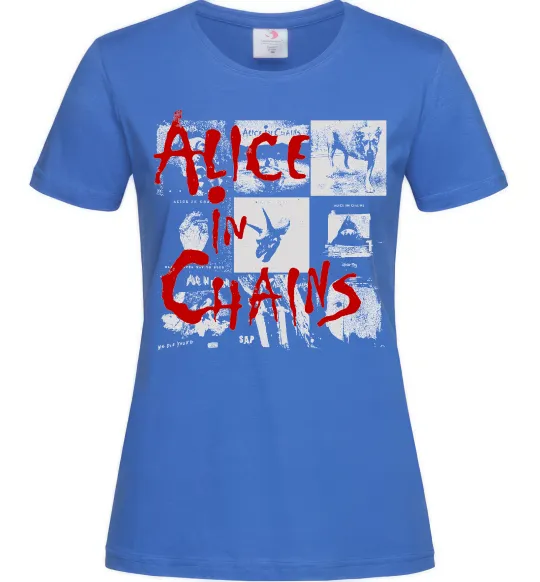 Жіноча футболка Alice in Chains albums Яскраво-синій фото