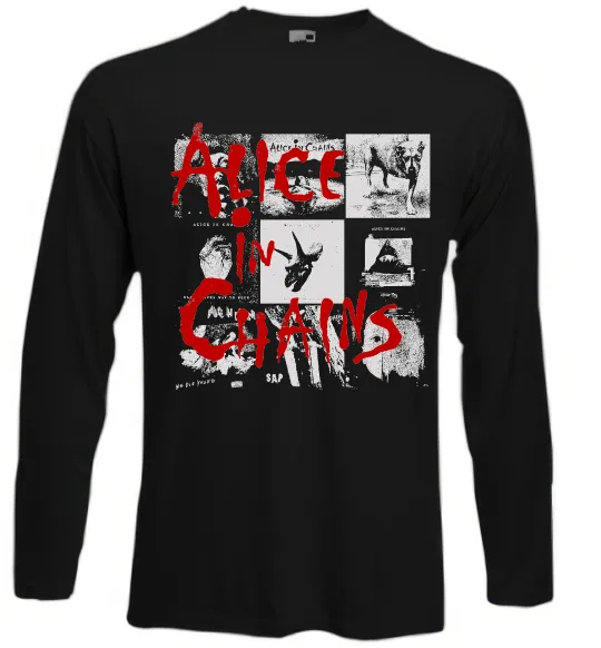 Лонгслів Alice in Chains albums Чорний фото