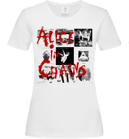 Женская футболка Alice in Chains albums Белый фото