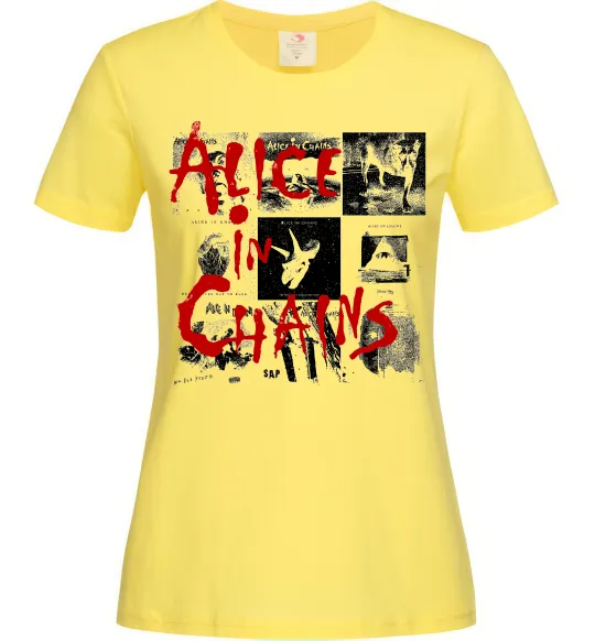Жіноча футболка Alice in Chains albums Лимонний фото