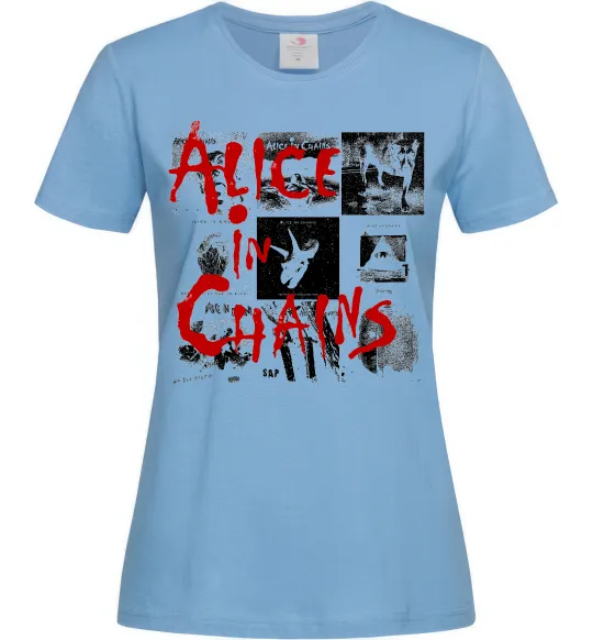 Жіноча футболка Alice in Chains albums Блакитний фото