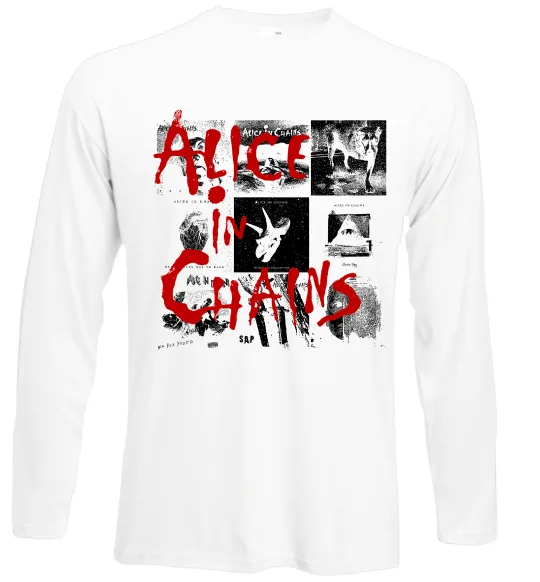 Лонгслів Alice in Chains albums Білий фото