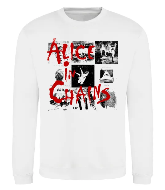 Світшот Alice in Chains albums Білий фото