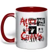 Чашка з кольоровою ручкою Alice in Chains albums Червоний Чашка з кольоровою ручкою Alice in Chains albums Червоний фото