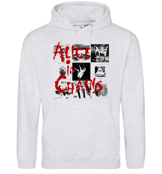 Мужская толстовка (худи) Alice in Chains albums Серый меланж фото