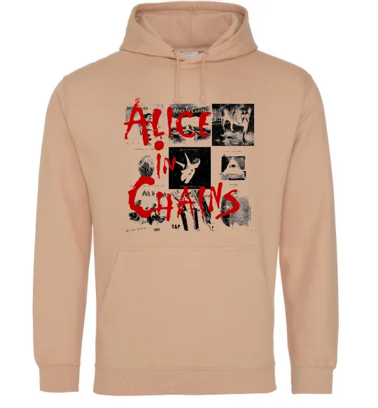 Мужская толстовка (худи) Alice in Chains albums Песочный фото